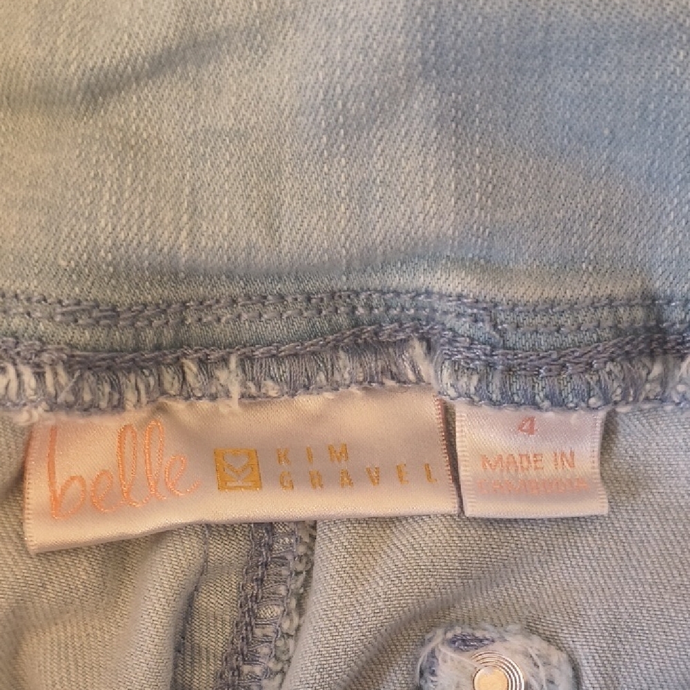 Belle by Kim Gravel Light Denim Capris - Picture 2 of 4